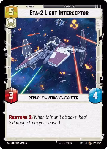 ETA-2 Light Interceptor (244/257), Twilight of the Republic — Star Wars card price