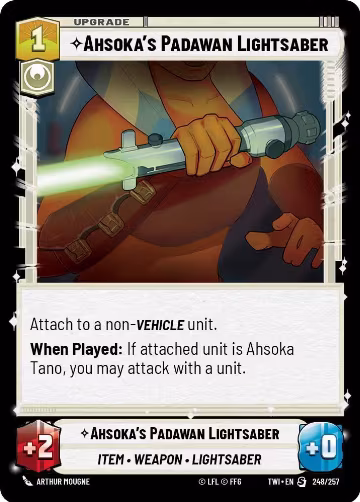 Ahsoka's Padawan Lightsaber (248/257), Twilight of the Republic — Star Wars card price