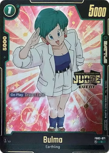 Bulma - FB03-071 (Judge Pack (Event Judge) 02) (FB03-071), Tournament and Championship Promos — DB Fusion card price