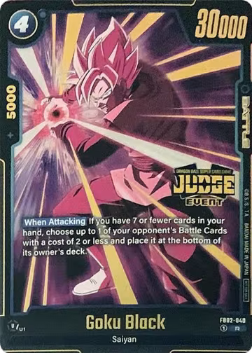 Goku Black - FB02-040 (Judge Pack (Event Judge) 02) (FB02-040), Tournament and Championship Promos — DB Fusion card price