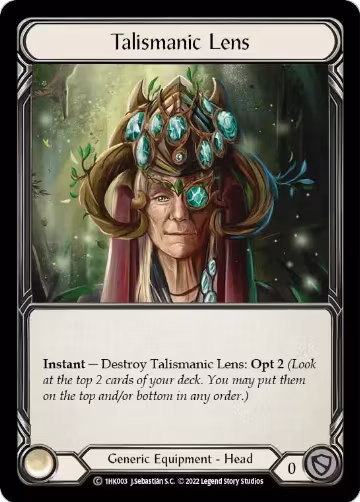Talismanic Lens (1HK003), Historic Pack 1 Blitz Deck: Kano — Flesh & Blood card price