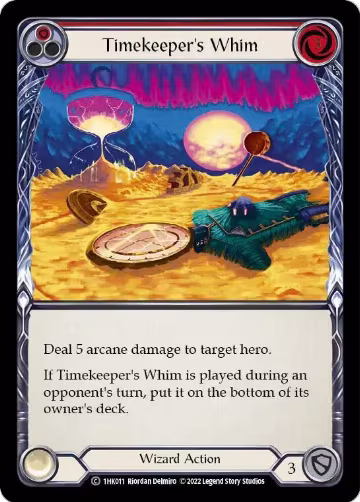 Timekeeper's Whim (Red) (1HK011), Historic Pack 1 Blitz Deck: Kano — Flesh & Blood card price