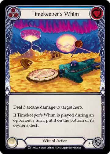 Timekeeper's Whim (Blue) (1HK022), Historic Pack 1 Blitz Deck: Kano — Flesh & Blood card price