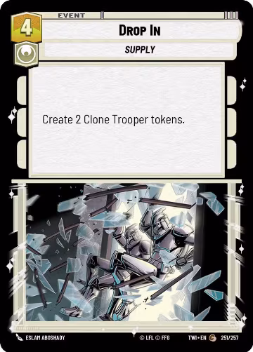 Drop In (251/257), Twilight of the Republic — Star Wars card price
