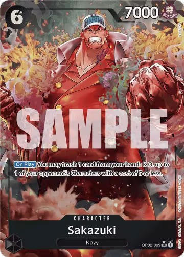Sakazuki (Alternate Art) (OP02-099), Premium Booster -The Best- — One Piece card price