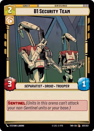 B1 Security Team (207/257), Twilight of the Republic — Star Wars card price