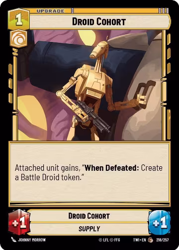 Droid Cohort (218/257), Twilight of the Republic — Star Wars card price