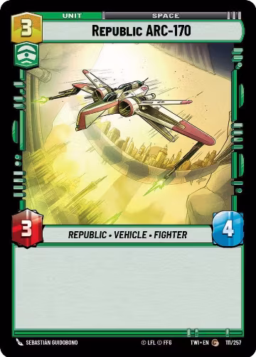 Republic ARC-170 (111/257), Twilight of the Republic — Star Wars card price
