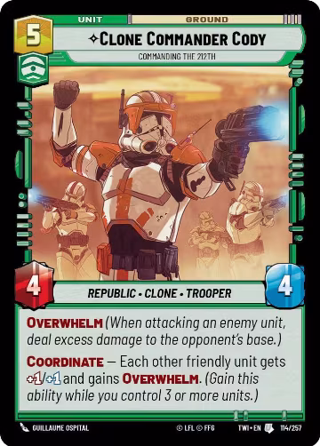 Clone Commander Cody - Commanding the 212th (114/257), Twilight of the Republic — Star Wars card price