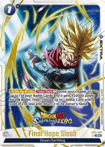 Final Hope Slash (Dragon Ball Sparking! ZERO) (FB01-066), Fusion World Promotion Cards and Packs — DB Fusion card price