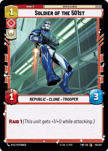 Soldier of the 501st (141/257), Twilight of the Republic — Star Wars card price
