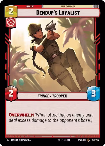 Dendup's Loyalist (159/257), Twilight of the Republic — Star Wars card price
