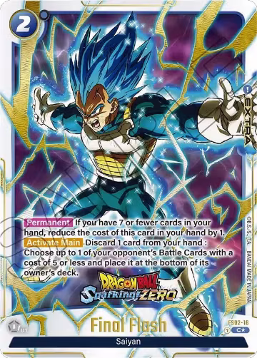 Final Flash (Dragon Ball Sparking! ZERO) (FS02-16), Fusion World Promotion Cards and Packs — DB Fusion card price