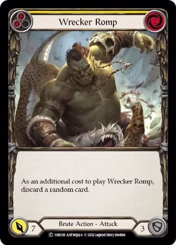 Wrecker Romp (Yellow) (1HR020), Historic Pack 1 Blitz Deck: Rhinar — Flesh & Blood card price