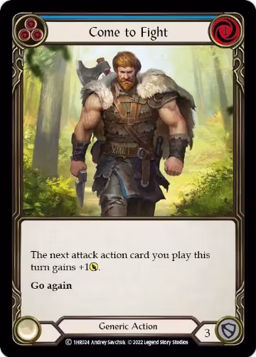 Come to Fight (Blue) (1HR024), Historic Pack 1 Blitz Deck: Rhinar — Flesh & Blood card price