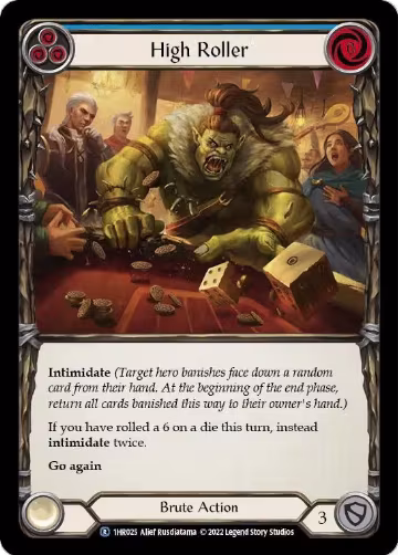 High Roller (Blue) (1HR025), Historic Pack 1 Blitz Deck: Rhinar — Flesh & Blood card price