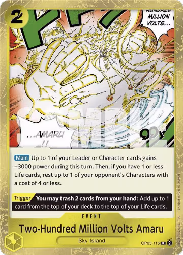 Two-Hundred Million Volts Amaru (Jolly Roger Foil) (OP05-115), Premium Booster -The Best- — One Piece card price