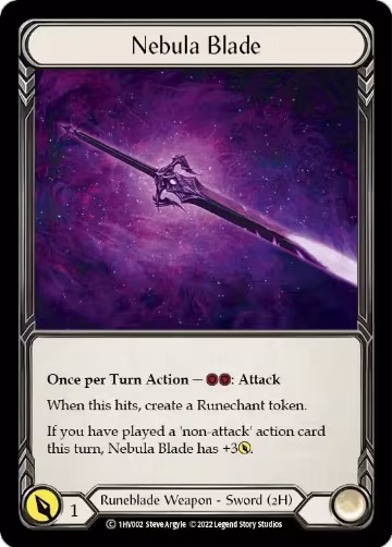 Nebula Blade (1HV002), Historic Pack 1 Blitz Deck: Viserai — Flesh & Blood card price