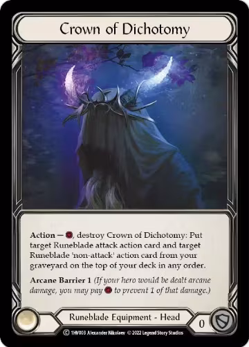 Crown of Dichotomy (1HV003), Historic Pack 1 Blitz Deck: Viserai — Flesh & Blood card price