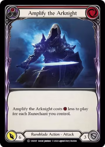 Amplify the Arknight (Red) (1HV007), Historic Pack 1 Blitz Deck: Viserai — Flesh & Blood card price