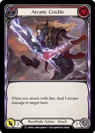 Arcanic Crackle (Red) (1HV008), Historic Pack 1 Blitz Deck: Viserai — Flesh & Blood card price