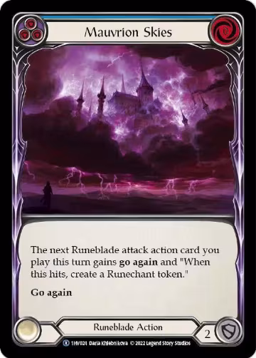 Mauvrion Skies (Blue) (1HV024) — card price