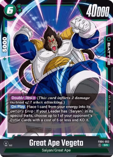 Great Ape Vegeta (FB04-052), Ultra Limit — DB Fusion card price