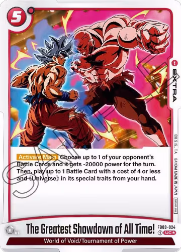 The Greatest Showdown of All Time! (Tournament Pack 04) (FB03-024), Tournament and Championship Promos — DB Fusion card price