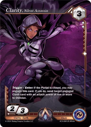 Clarity, Silent Assassin (AC4-068), Genesis Returns — Alpha Clash card price