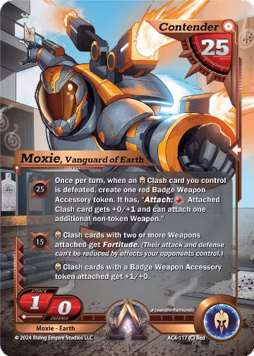 Moxie, Vanguard of Earth (AC4-117), Genesis Returns — Alpha Clash card price