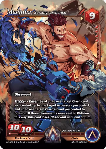 Machina, Seizing a Chance (AC4-126), Genesis Returns — Alpha Clash card price