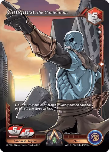 Conquest, the Contentious (AC4-147), Genesis Returns — Alpha Clash card price