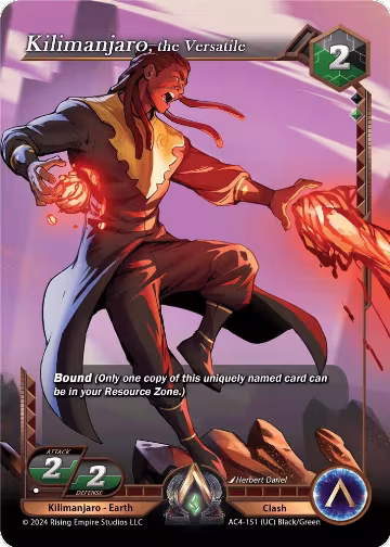 Kilimanjaro, the Versatile (AC4-151), Genesis Returns — Alpha Clash card price