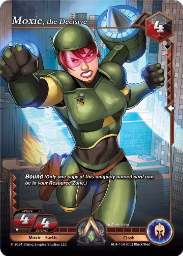 Moxie, the Decisive (AC4-154), Genesis Returns — Alpha Clash card price