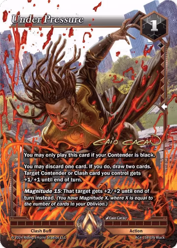 Under Pressure (Iconic Rare) (AC4-158), Genesis Returns — Alpha Clash card price