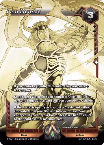 I am Demise (Gold) (AC4-030), Genesis Returns — Alpha Clash card price
