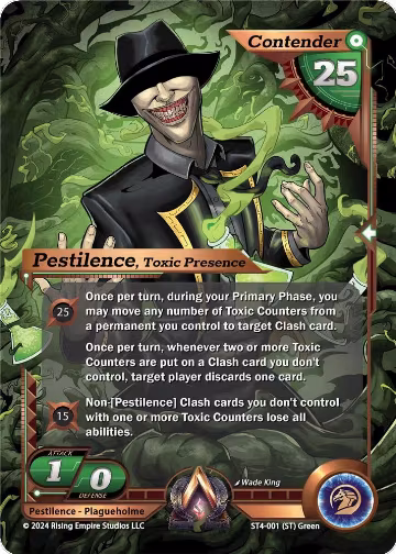 Pestilence, Toxic Presence (ST4-001), Genesis Returns — Alpha Clash card price