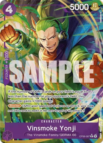 Vinsmoke Yonji (OP06-067) (Alternate Art) (OP06-067), Premium Booster -The Best- — One Piece card price