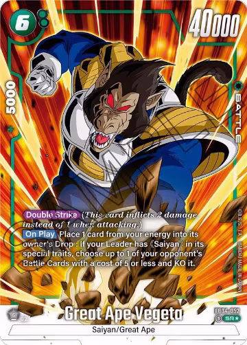 Great Ape Vegeta (Alternate Art) (FB04-052), Ultra Limit — DB Fusion card price