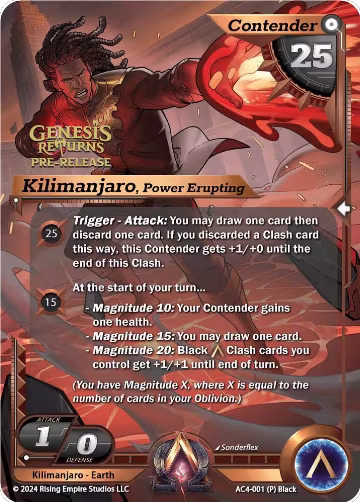 Kilimanjaro, Power Erupting (Pre-Release) (AC4-001), Genesis Returns — Alpha Clash card price