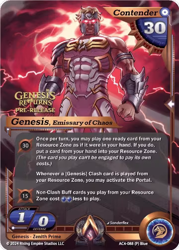 Genesis, Emissary of Chaos (Pre-Release) (AC4-088), Genesis Returns — Alpha Clash card price