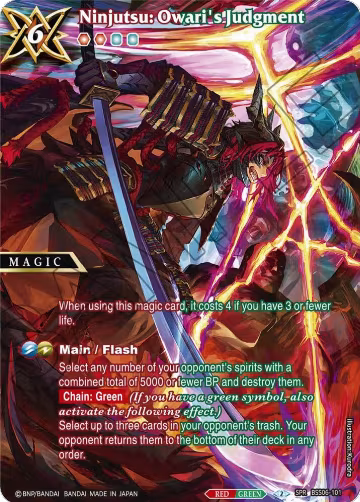 Ninjutsu: Owari's Judgement (SPR) (BSS06-101), Generational Link — Battle Spirits card price