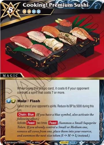 Cooking! Premium Sushi (BSS06-106), Generational Link — Battle Spirits card price