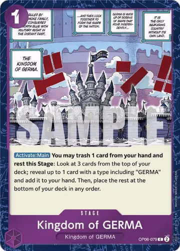 Kingdom of GERMA (Jolly Roger Foil) (OP06-079), Premium Booster -The Best- — One Piece card price