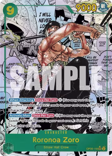 Roronoa Zoro (Manga) (OP06-118) — card price