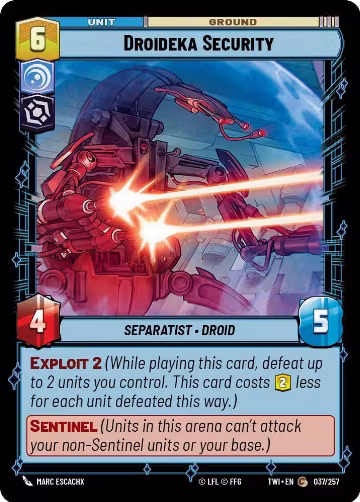 Droideka Security (037/257), Twilight of the Republic — Star Wars card price