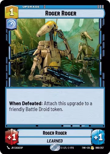 Roger Roger (069/257), Twilight of the Republic — Star Wars card price