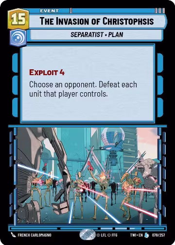 The Invasion of Christophsis (078/257), Twilight of the Republic — Star Wars card price