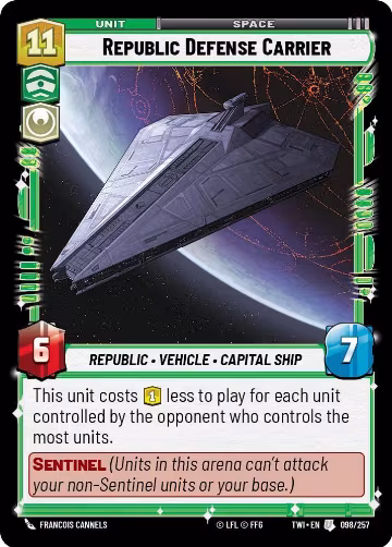 Republic Defense Carrier (098/257), Twilight of the Republic — Star Wars card price