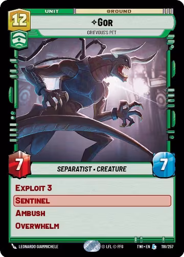 Gor - Grievous's Pet (118/257), Twilight of the Republic — Star Wars card price